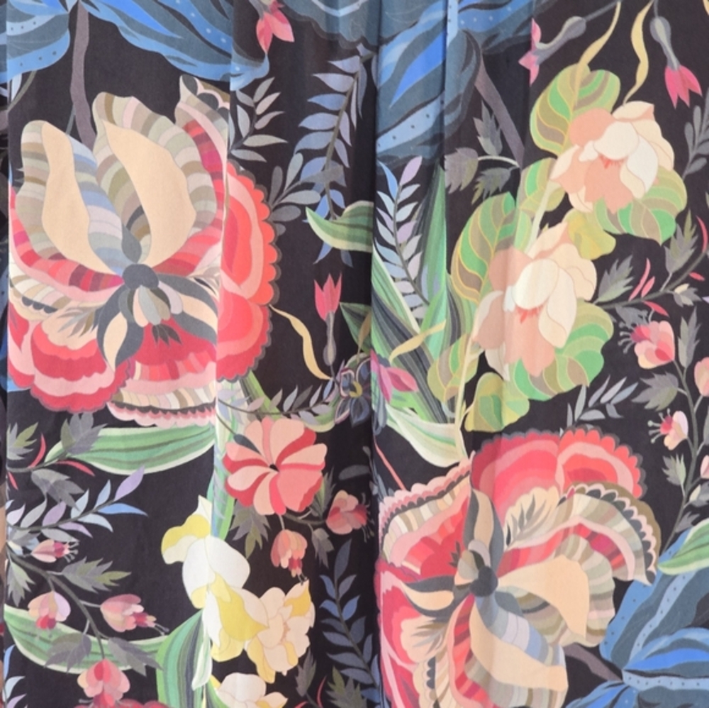 Tahari Floral Print Black Blue Pink Women's Top Plus Size 2X New - Picture 8 of 11